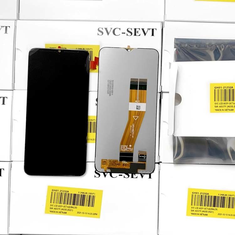 100% schermo LCD mobile originale per  A03S Service Pack LCDS  A037 Telefono di alta qualità Pantalla