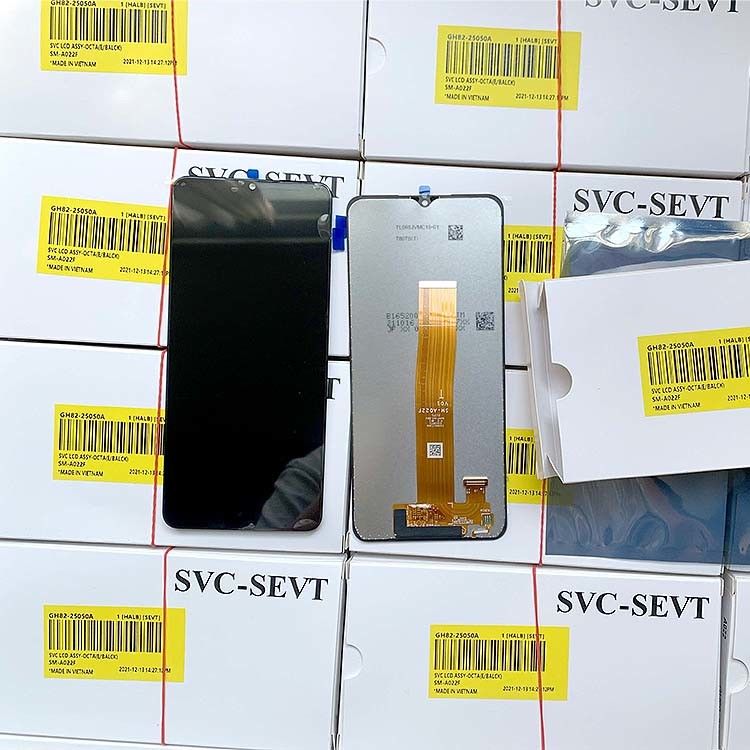 A02 LCD Per  A02 Pantalla 100% Nuovo pacchetto di servizio originale LCDS  A022 Telefono cellulare all'ingrosso schermo