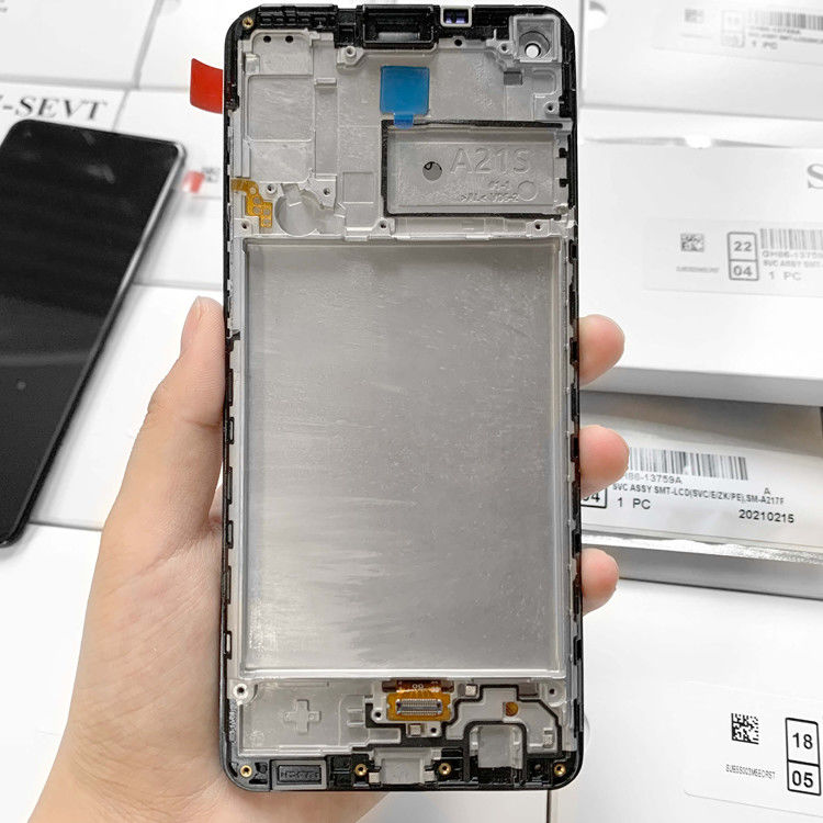A21S LCD LCD con telaio per  A21S Nuovo pacchetto di servizio originale LCDS  A217 Telefono cellulare Pantalla