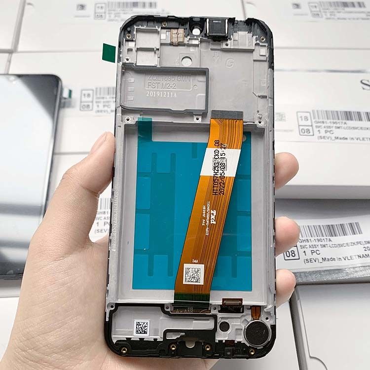 Display LCD con telaio LCD con telaio per  A01 Wholesale Service Pack LCDS  A105 Original Phone Pantalla