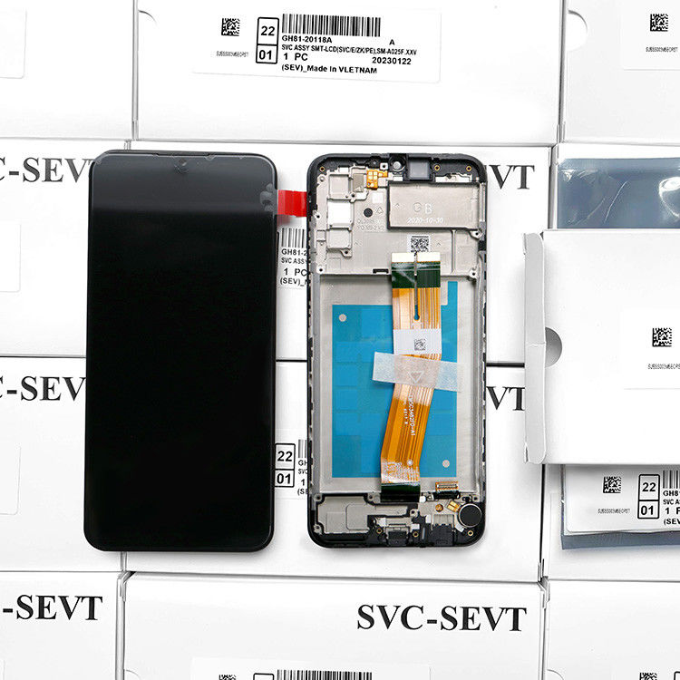 Lcd LCD all'ingrosso A02S con telaio per  A02S Display touch screen  A025 Service Pack Pantall LCDS