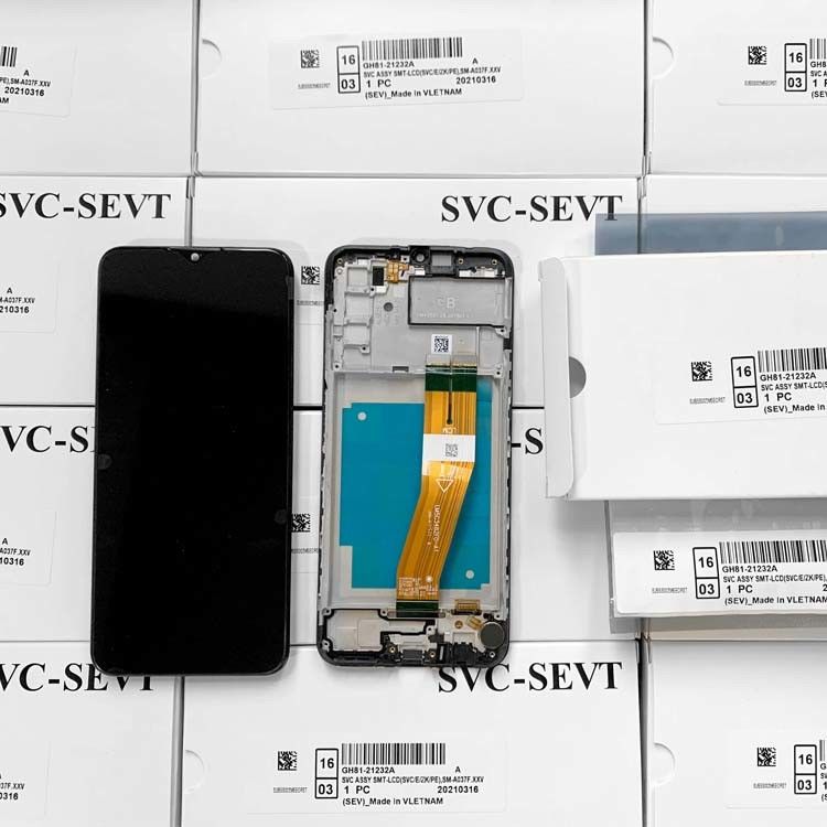 Original A03S Service Pack LCD con telaio per  a03s Display per cellulari  A037 Pantalla di alta qualità