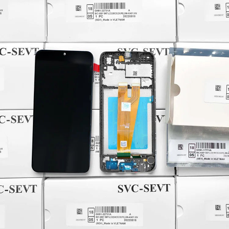 A045 schermo LCD con telaio per  a045 telefono cellulare touch Pantalla  A04 Original Service Pack LCDS
