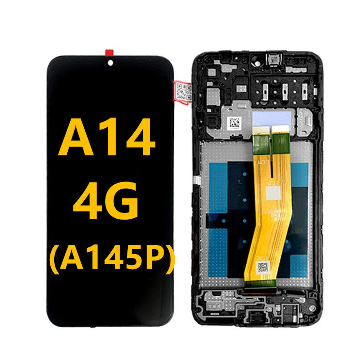 A14 4G LCD con telaio per telefono cellulare  A145P Touch Pantalla  A145R Service Pack Display LCDS